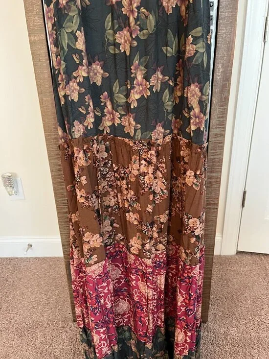 NWT Natural Life Berkley Maxi Dress in Mauve India Vines - M - Picture 7 of 14